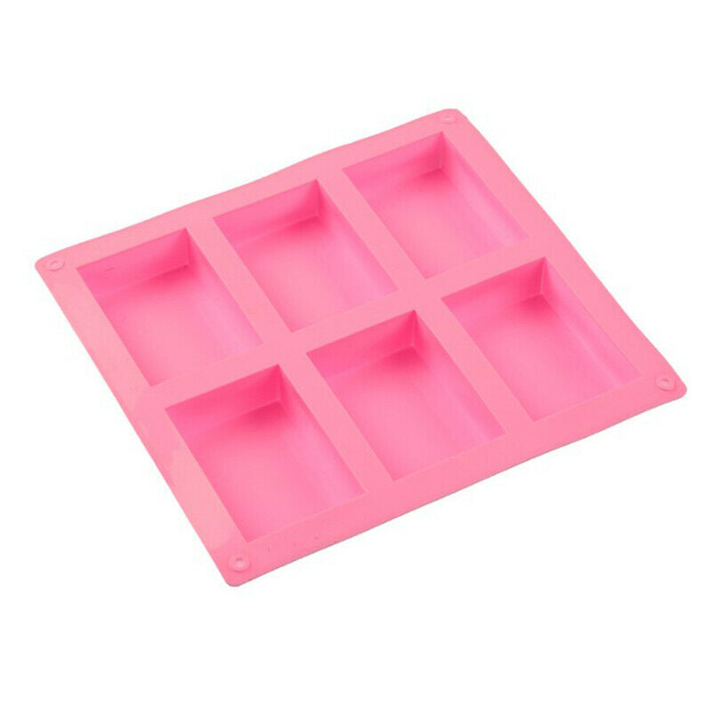 6 Cell Rectangular Silicone Soap Mold For Homemade Decorative Soap Making.l8