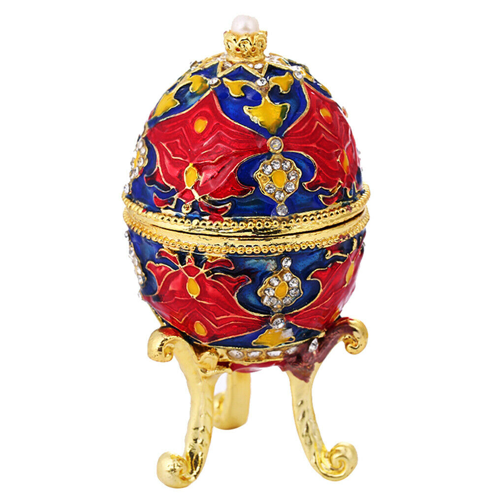 2Pcs Easter Egg Trinket Box Souvenir Craft Jewelry Birthday Gift Home Decoration