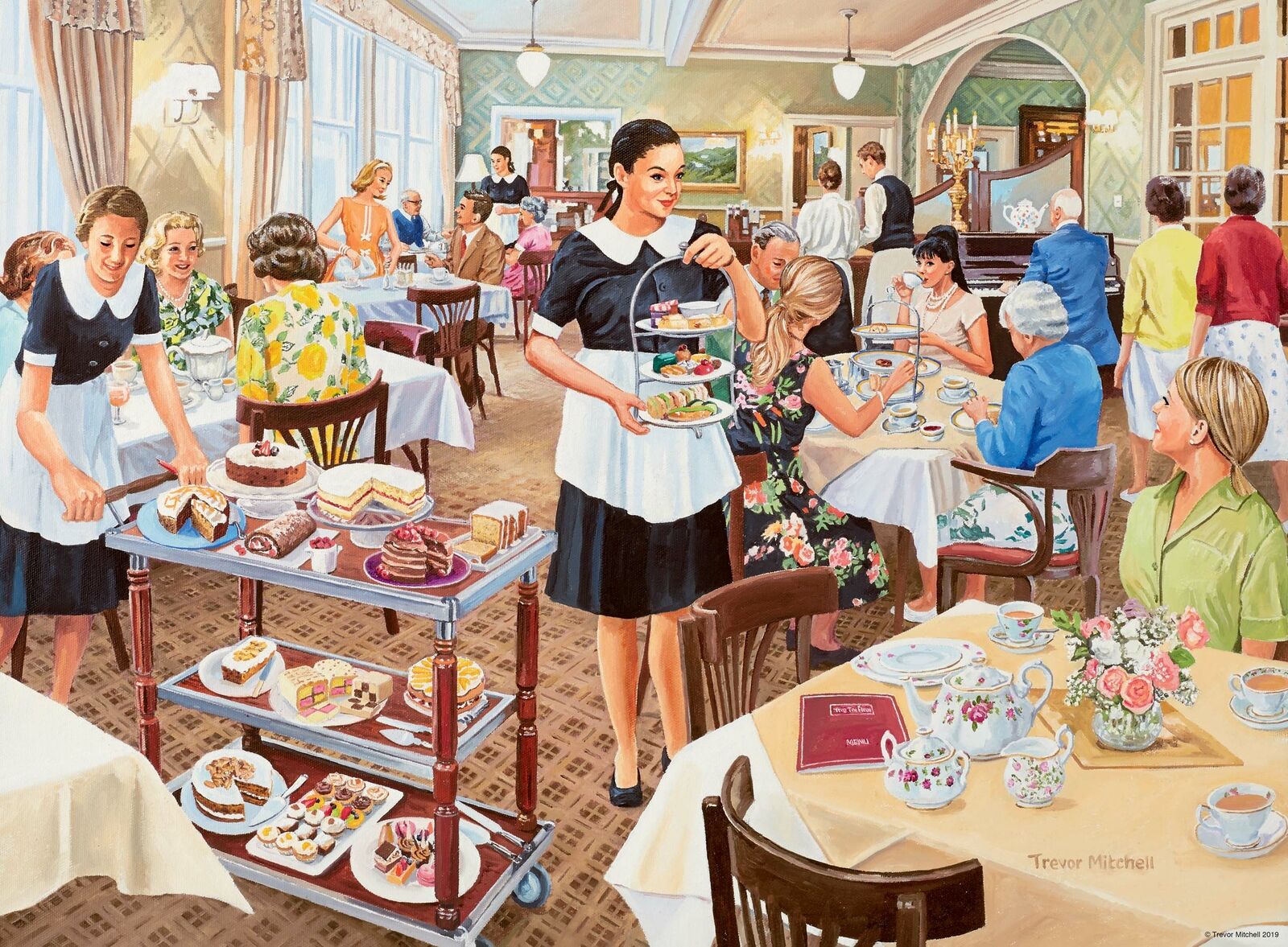 14818 Ravensburger The Waitress Jigsaw Puzzle Happy Days at Work 500 Pieces