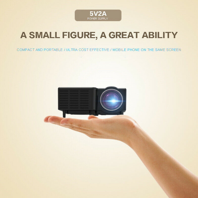 UC28C Mini Portable Family LED Micro Mobile Phone Video Projector Home Theater