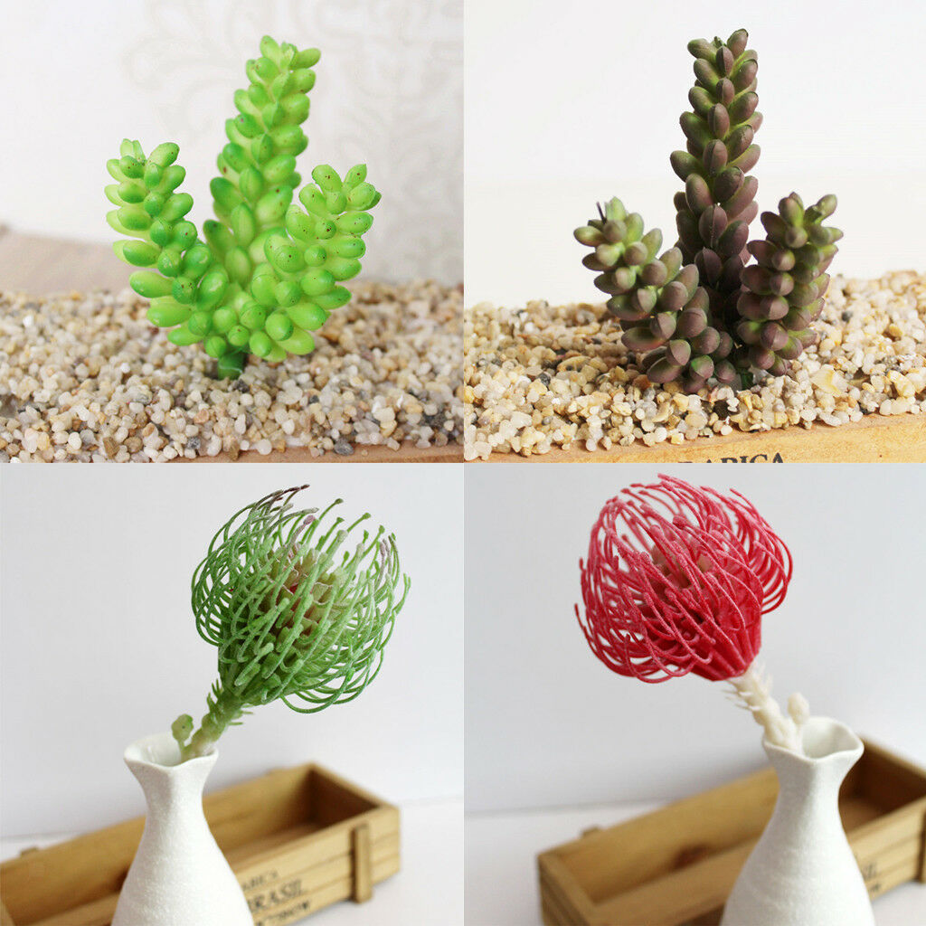 Plastic Artificial Grass Succulents Plants Home Landscape #1