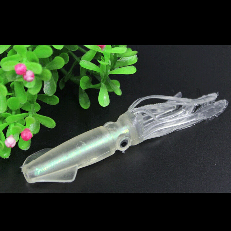 Transparent soft squid lure baits 10.5cm/9g sea bass trolling fishing lure.l8