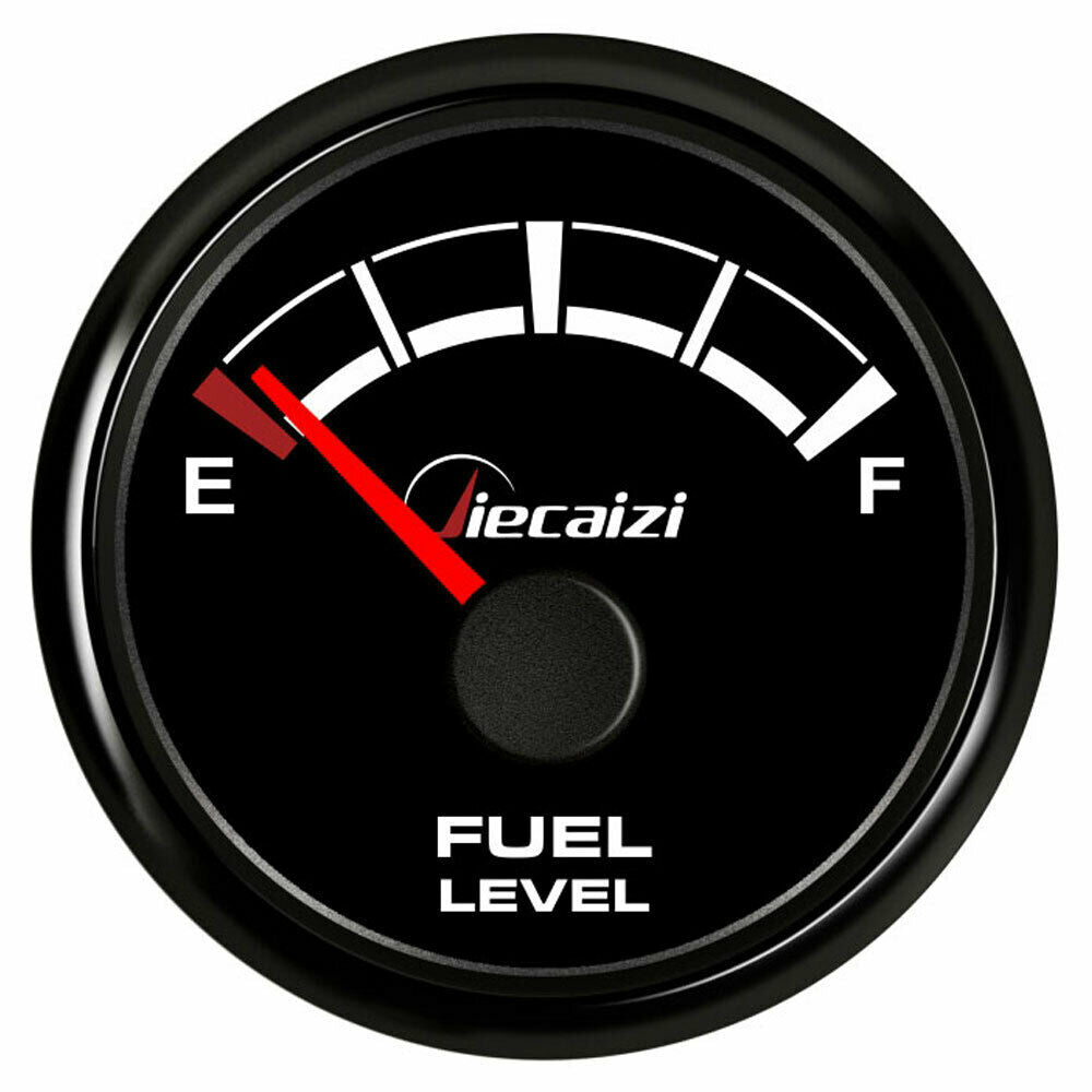 black fuel level gauge with 6.5inch sender 0-90 ohms 9-32V for car boat blue led