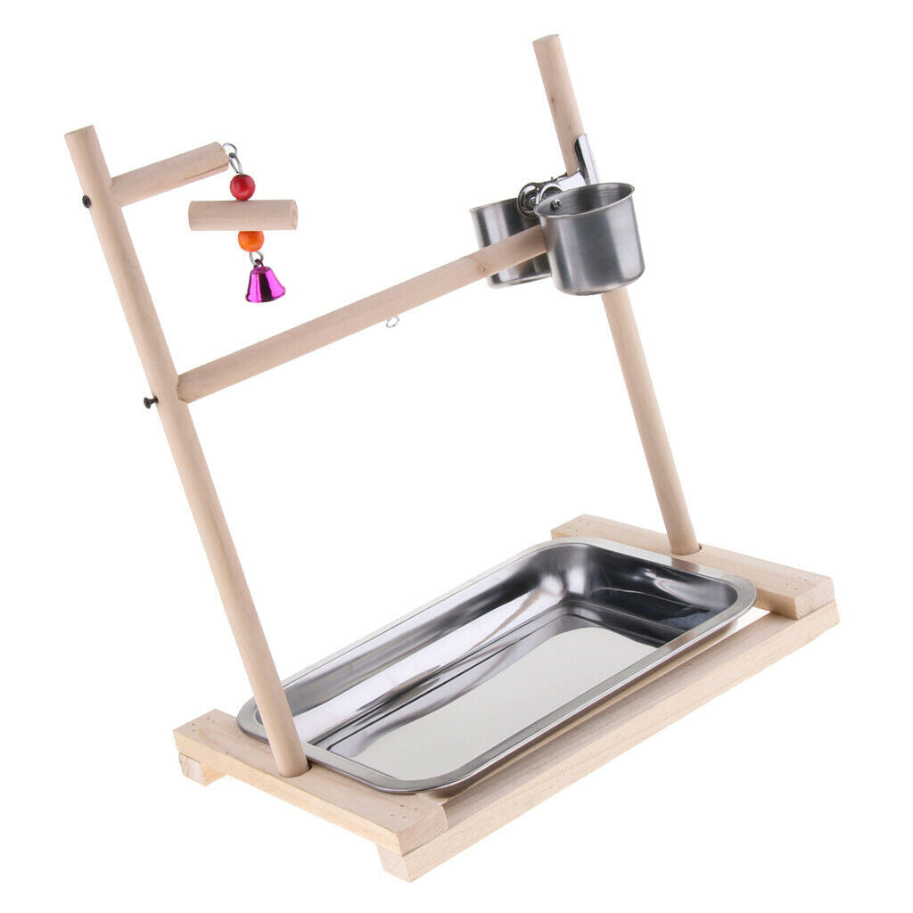 Parrot Playstand Bird Playground Perch Gym Training Stand Toys with Feeder