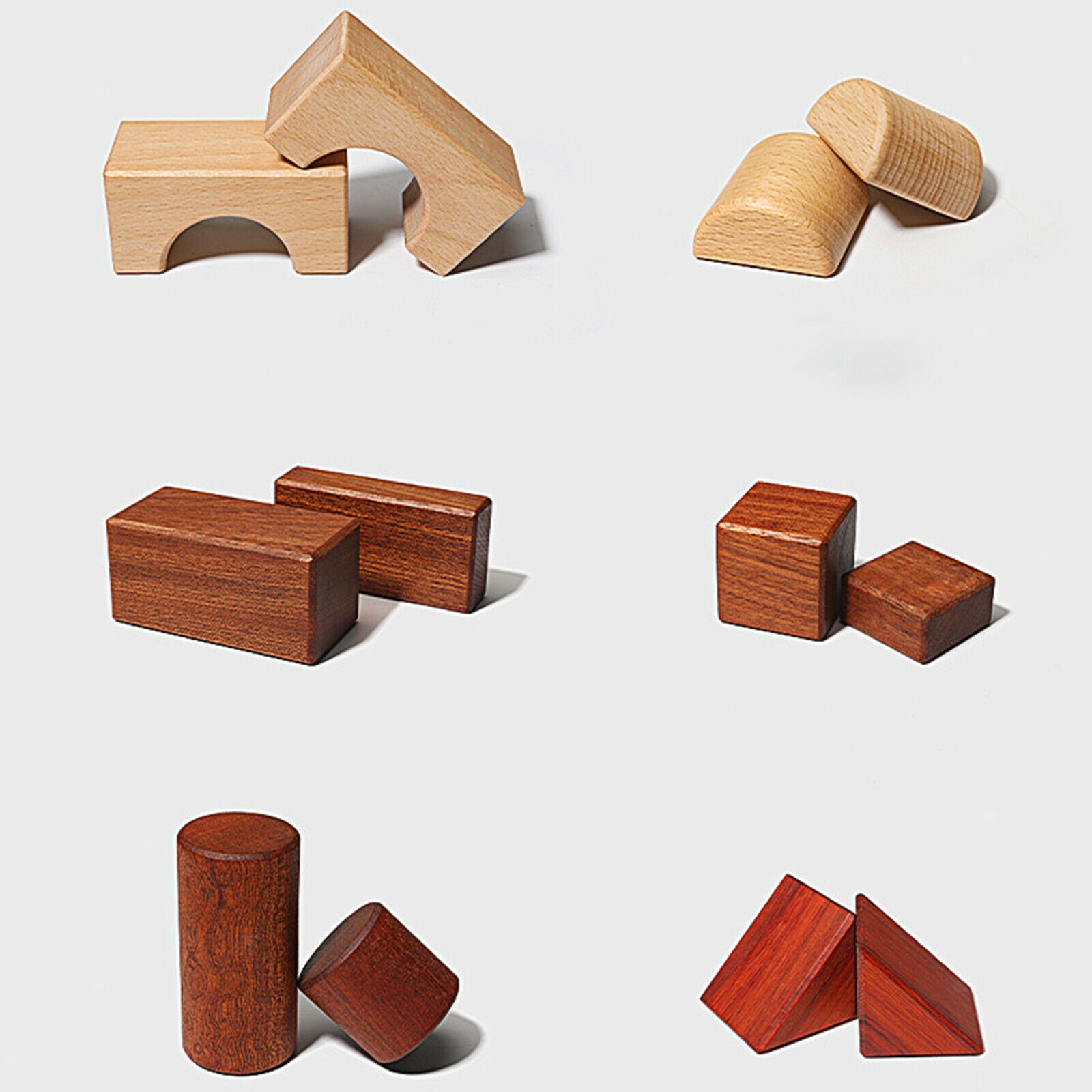 Building Blocks Toys Montessori Educational Shapes Recognition Learning