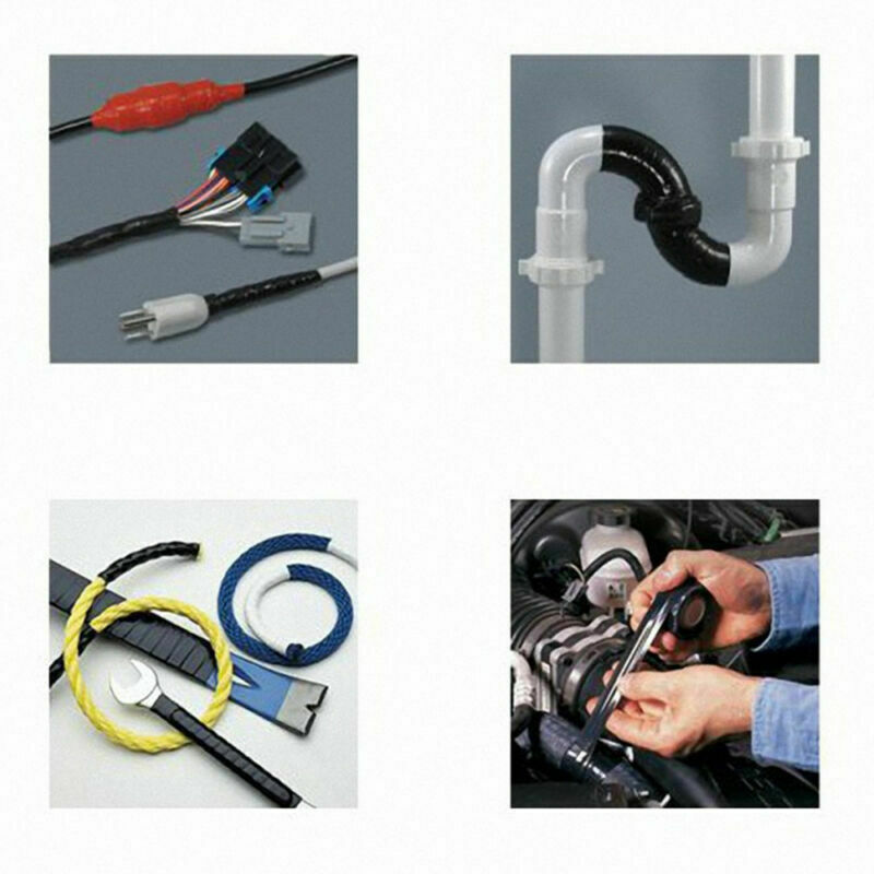US. Black Useful Self-Fusing Seal Repair Emergency Rescue Silicone Rubber Tape