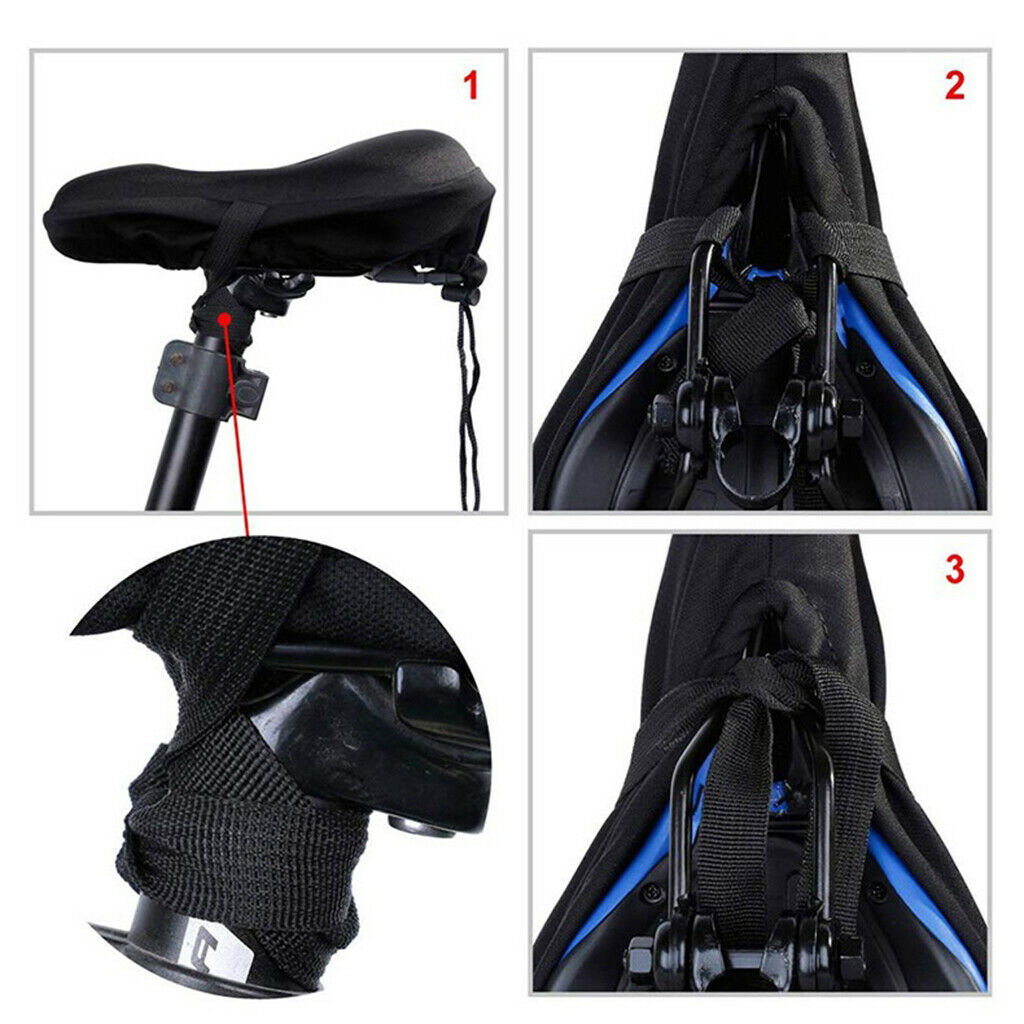 Shock Absorb Bike Seat Cover Bicycle Soft Gel Saddle Cushion Accessories