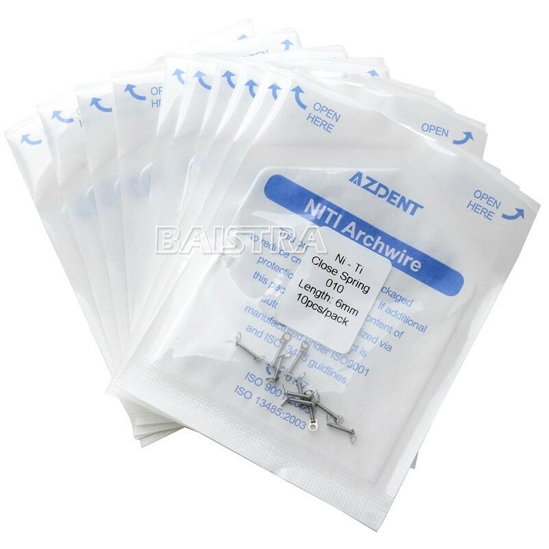 20 Packs AZDENT Dental Orthodontic Closed Coil Spring Size 0.010" 6mm Length