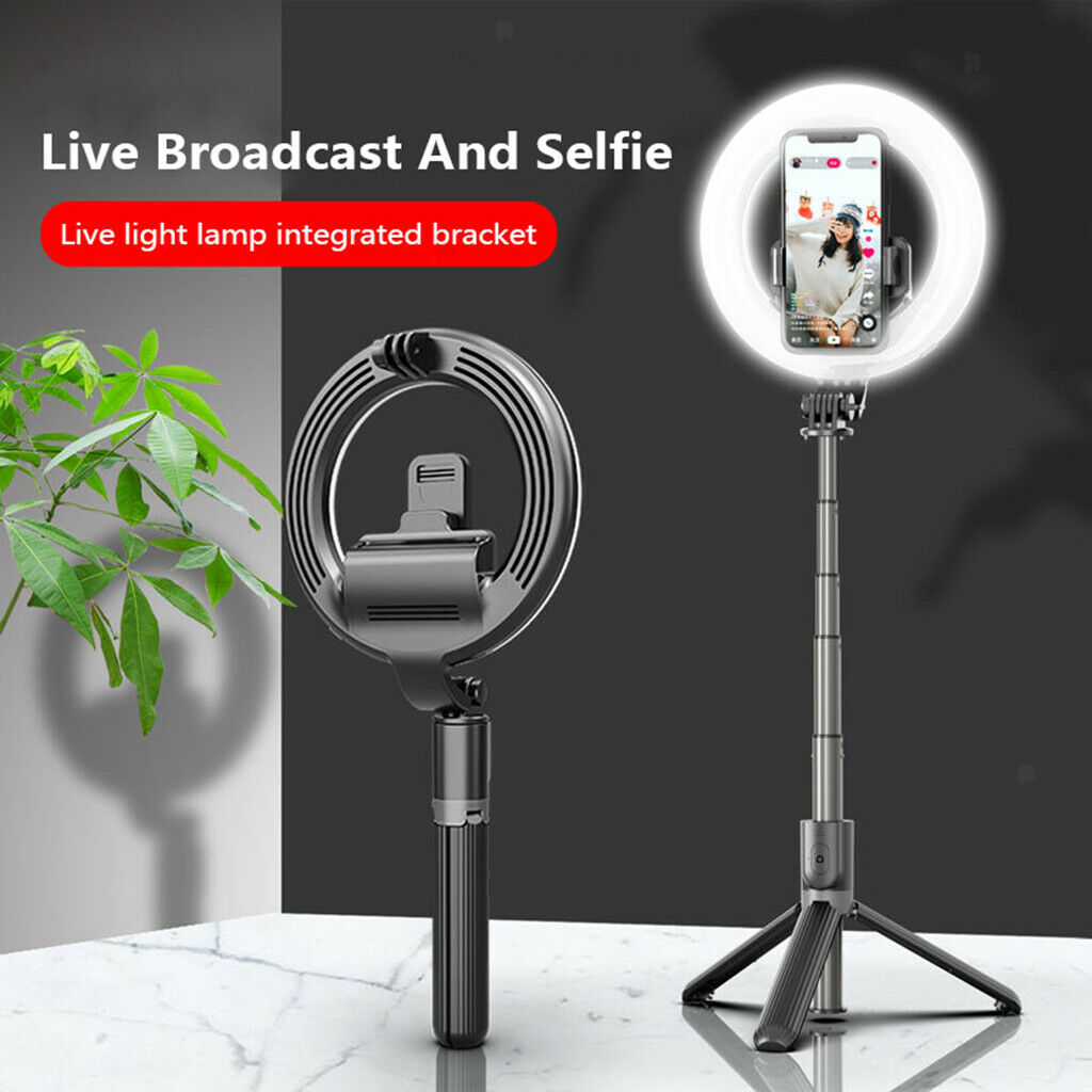 5" inch Bluetooth Selfie Stick Tripod Stand w/LED  Fill Light For Smartphone