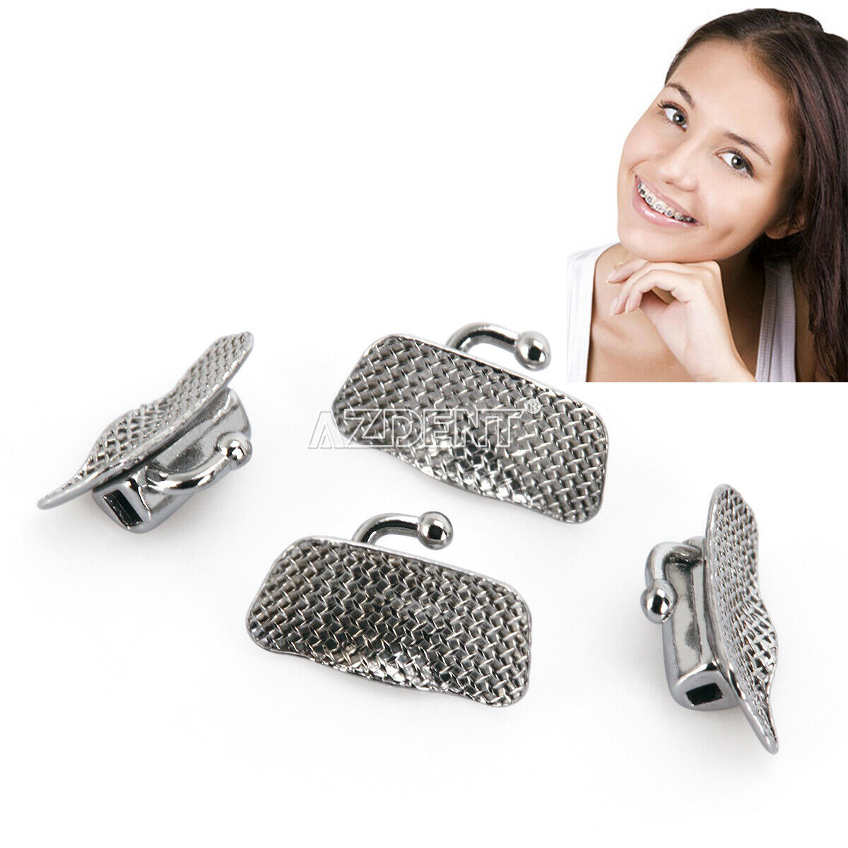 100 X AZDENT Orthodontics Dental Buccal Tube 1st Edgewise 022 Bondable Non-Conv