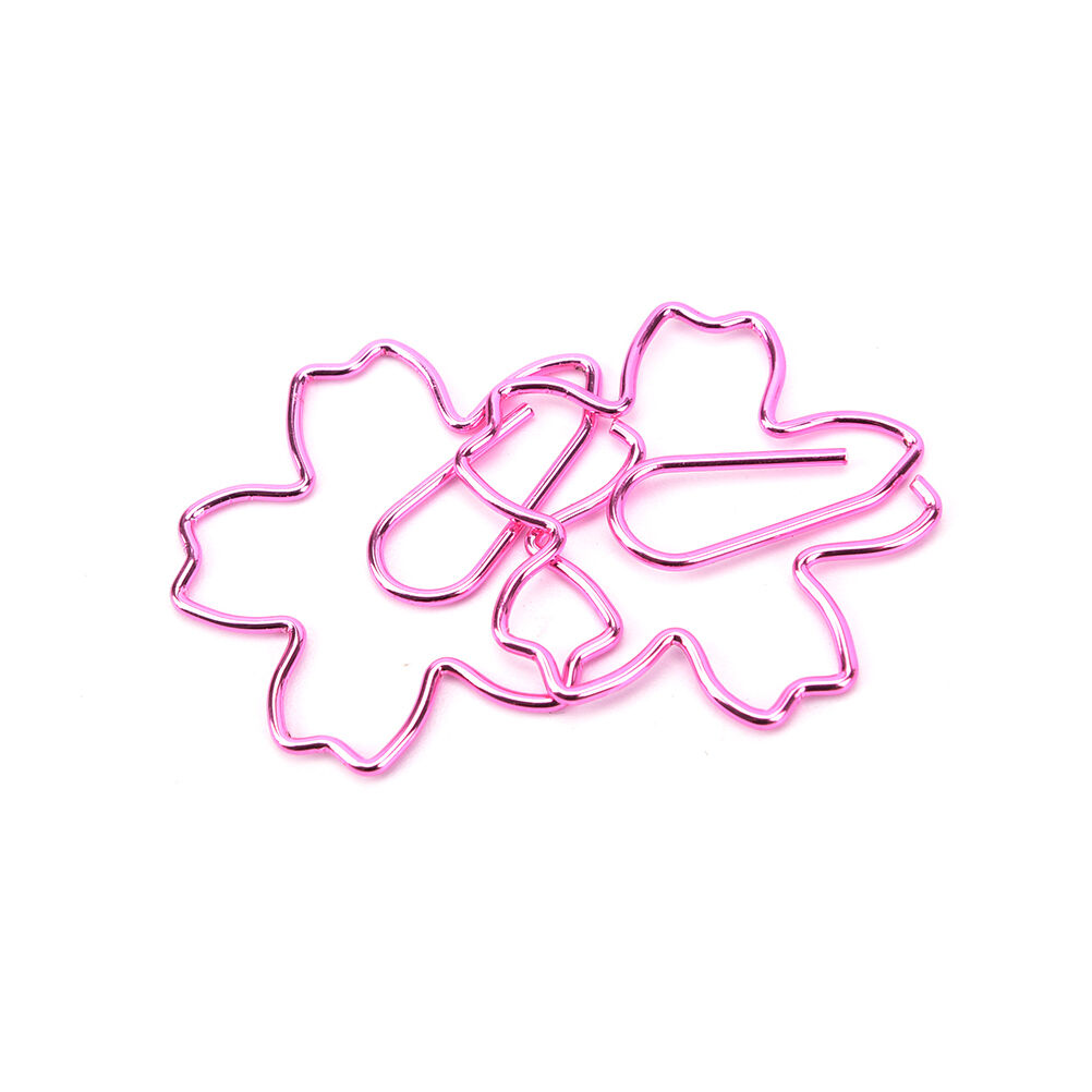 2Pcs Pink Red Sakura Cherry Blossom Flowers Paperclips Planners Paper Cli.l8