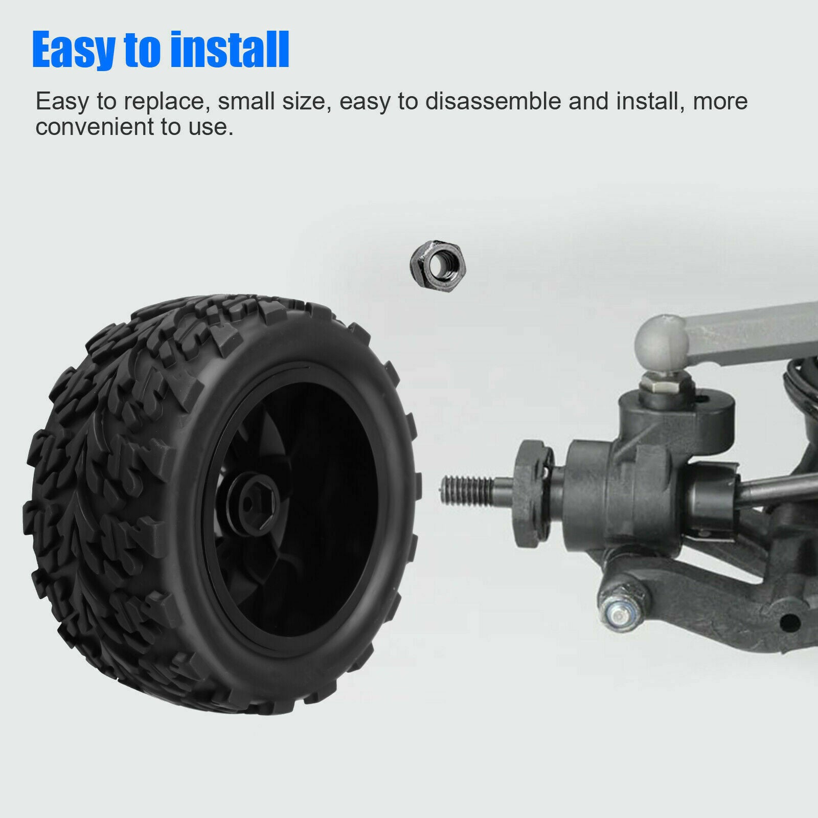 4pcs/Set Tires and Wheel Rims 12mm Hex Hub Foam Inserts For 1:10 RC Off Road Car