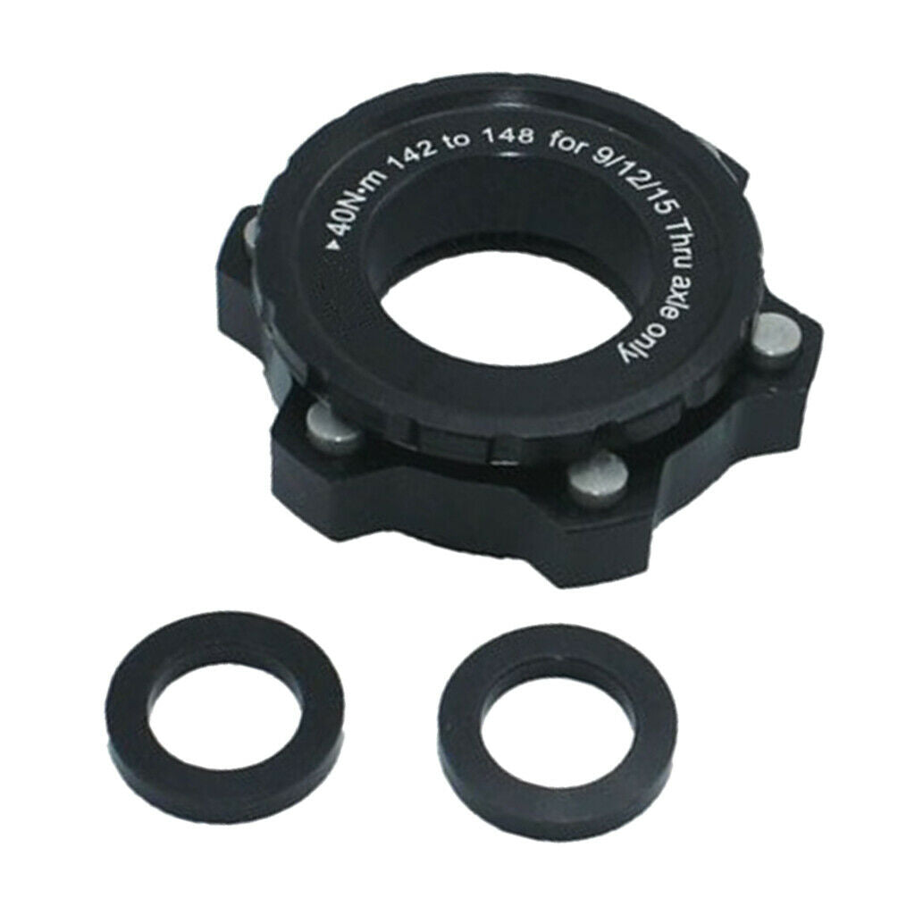 Bike Center Lock to 6-Bolts Rotor Brake Disc Hub Adapter Rear 142 to 148