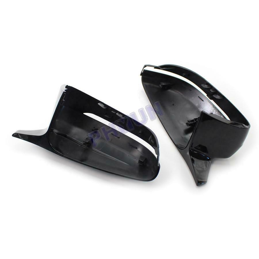 2x Gloss Black Side Mirror Covers For BMW 3 5 7 Series G30 G38 G20 G28 G11 G12