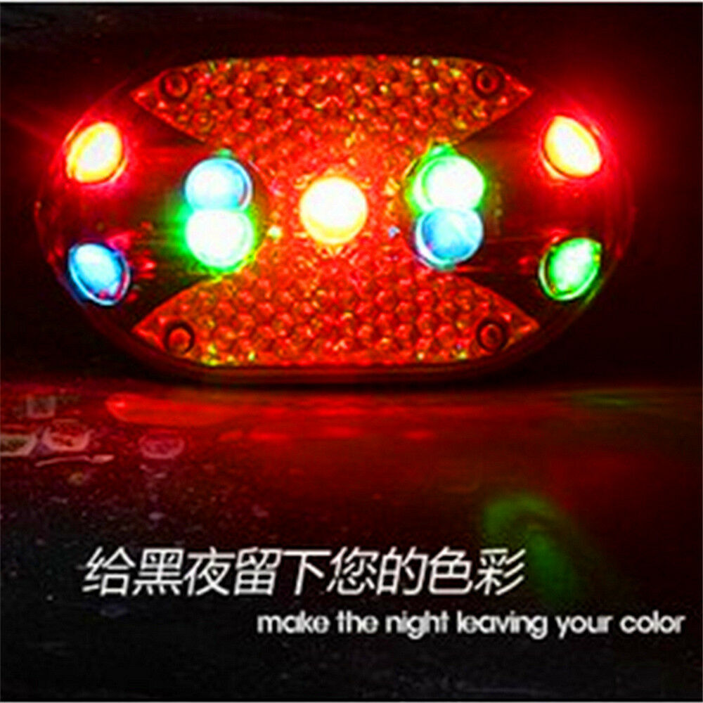 1PCS LED Bicycle Tail Lights Night Riding Colorful Flash Security Warning Lights