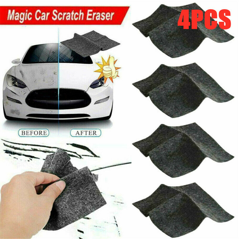4x Nano Sparkle Magic Car-Scratch Remover Cloth Scratch Eraser Surface Repair_US