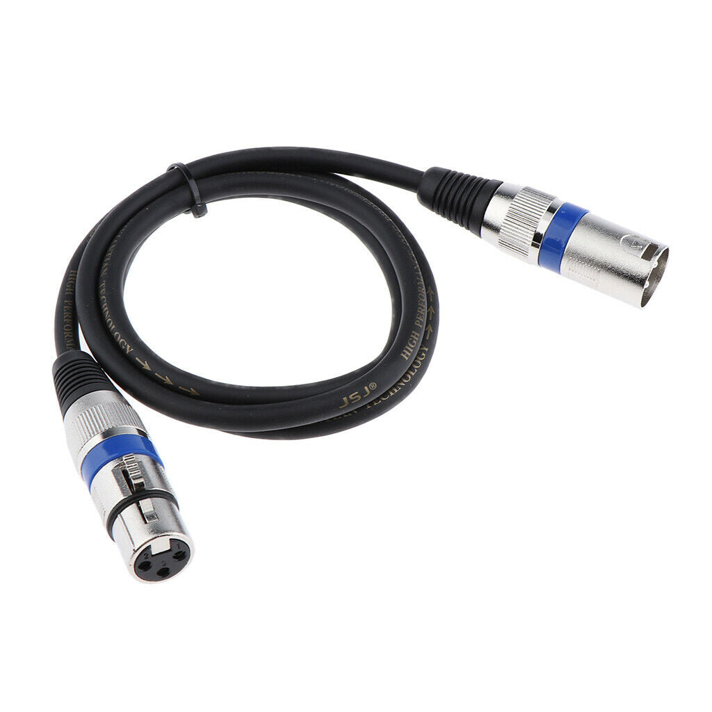 3-Pin XLR Male to Female XLR Microphone Mixer Speaker Audio Cable  1m
