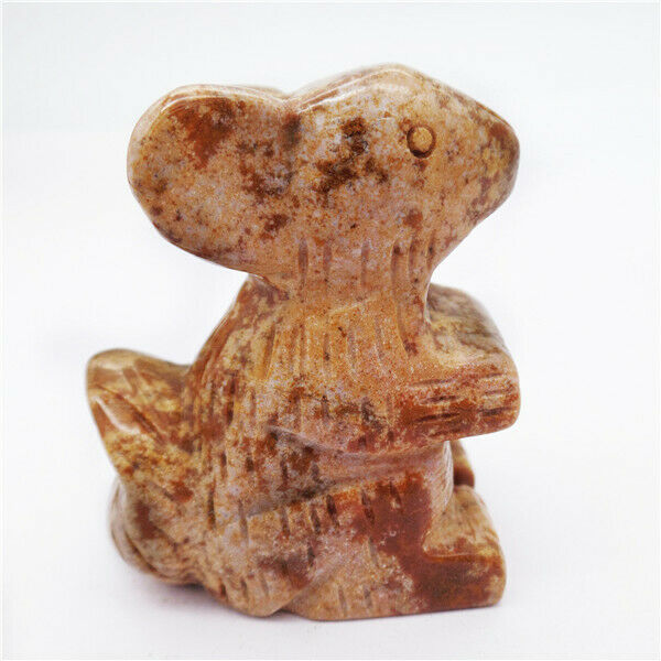 49x40x23mm Natural Old Ocean Jasper Carved Squirrel Decoration Statue HH8070