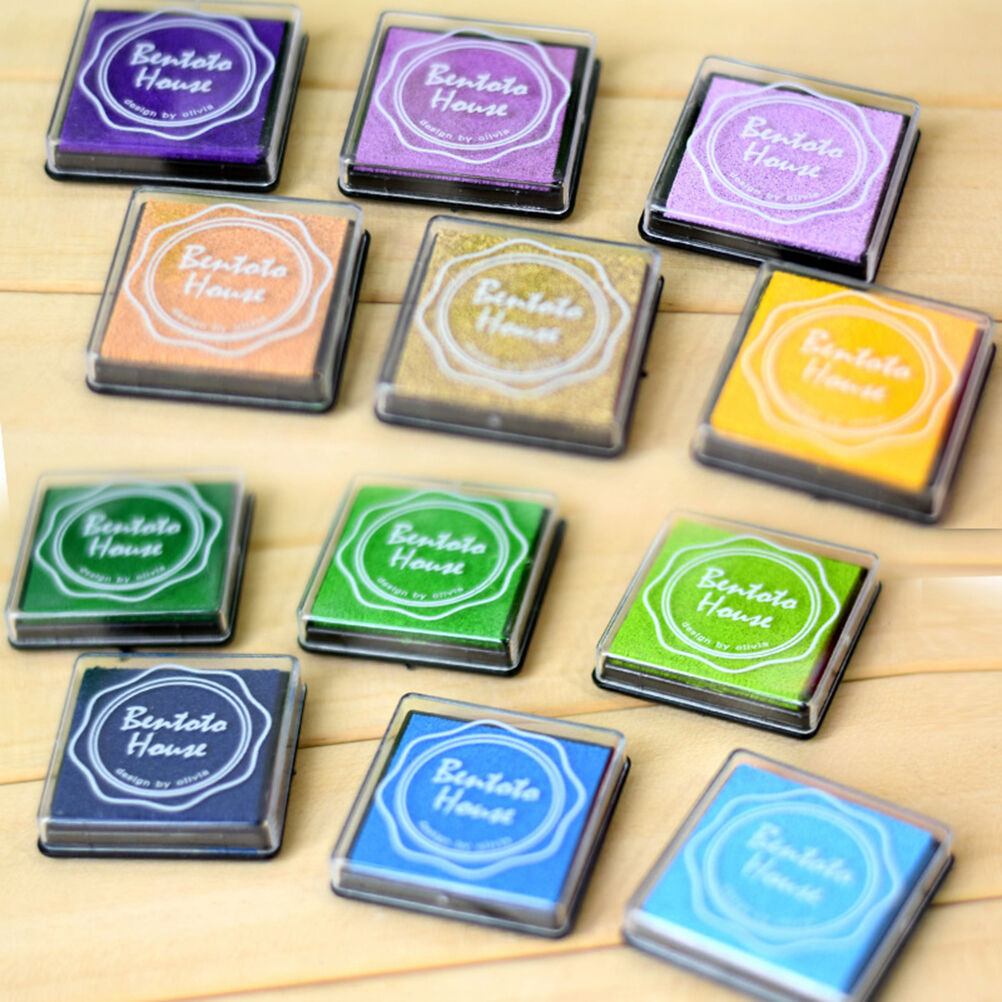20x DIY Craft Candy Color Finger Print Ink Pad Kids Fashion  for Rubber Stamp BD