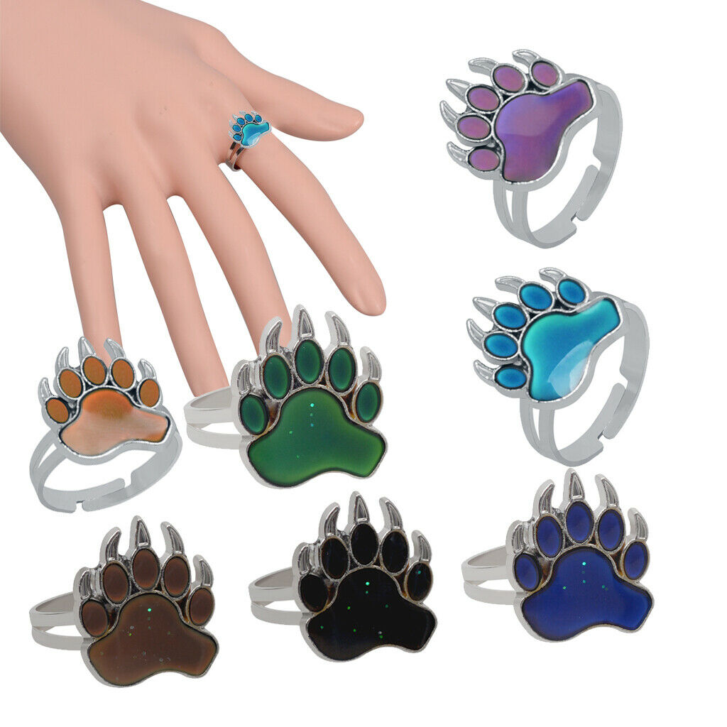 Creative Claw Shaped Mood  Women Men Emotion Color Changing Finger  Gift