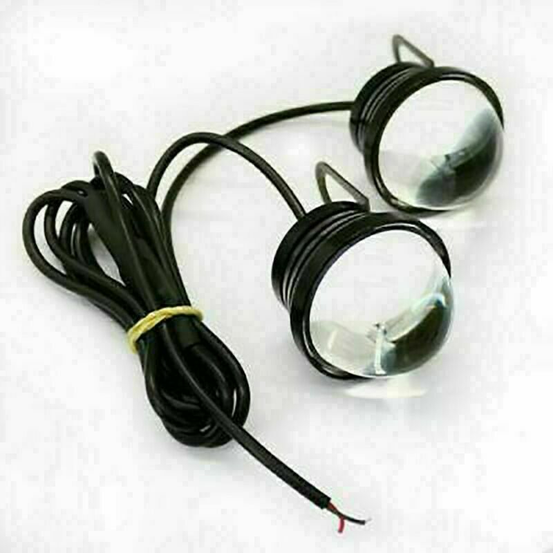 2x Car Eagle Eye Lamps LED DRL Fog Daytime Running Light Tail Backup Amber 3000k