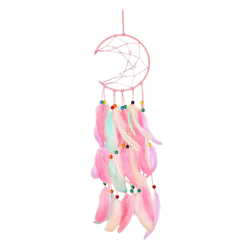Dream Catchers for Kids, Moon Dream Catcher Feather Wall DÃ©cor for Girls