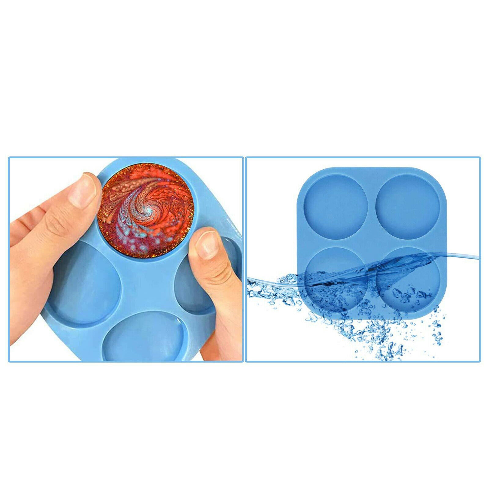 Phone Grip Socket Mold 4 Cavity Circle Casting Mould Making Tool Kids Adults