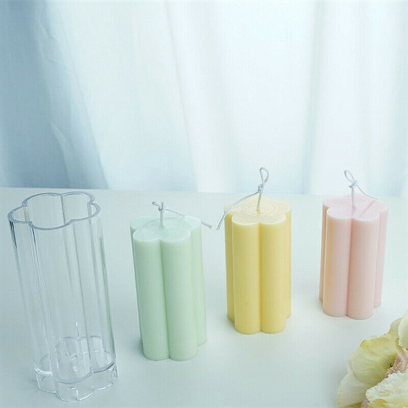 Candle Molds Plum Blossom Mold Clear Plastic Candle Making Tool Column MoldB BU