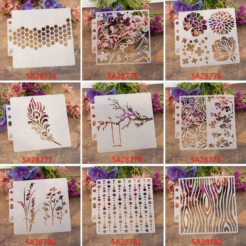 Stencils Template Painting Scrapbooking Embossing Stamping Album Crafts Hexagon
