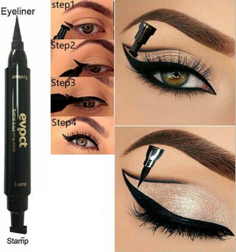 Black Winged Eyeliner Stamp Waterproof Eye Liner Pencil Liquid Pen Vamp Cat Eye.