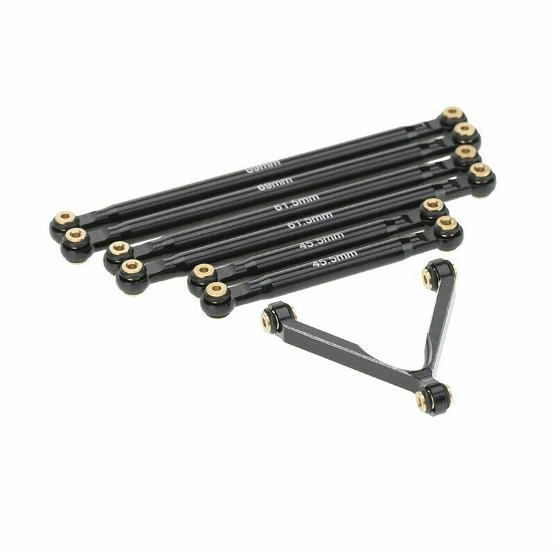 Aluminum Alloy Suspension Link Rod Linkage Set for 1/24 Axial SCX24 90081 RC Car