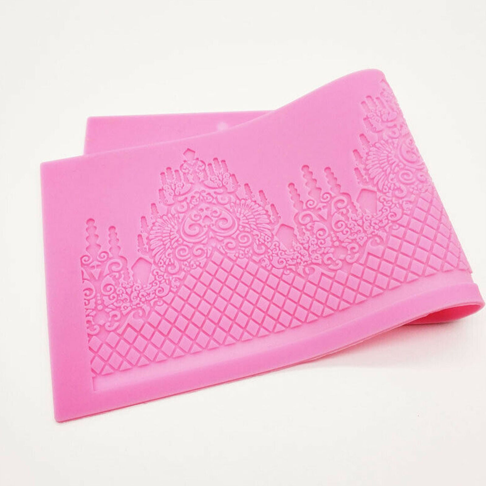 Crown Silicone Fondant Lace Mould Embosser Mat Cake Mold Sugarcraft Decorating