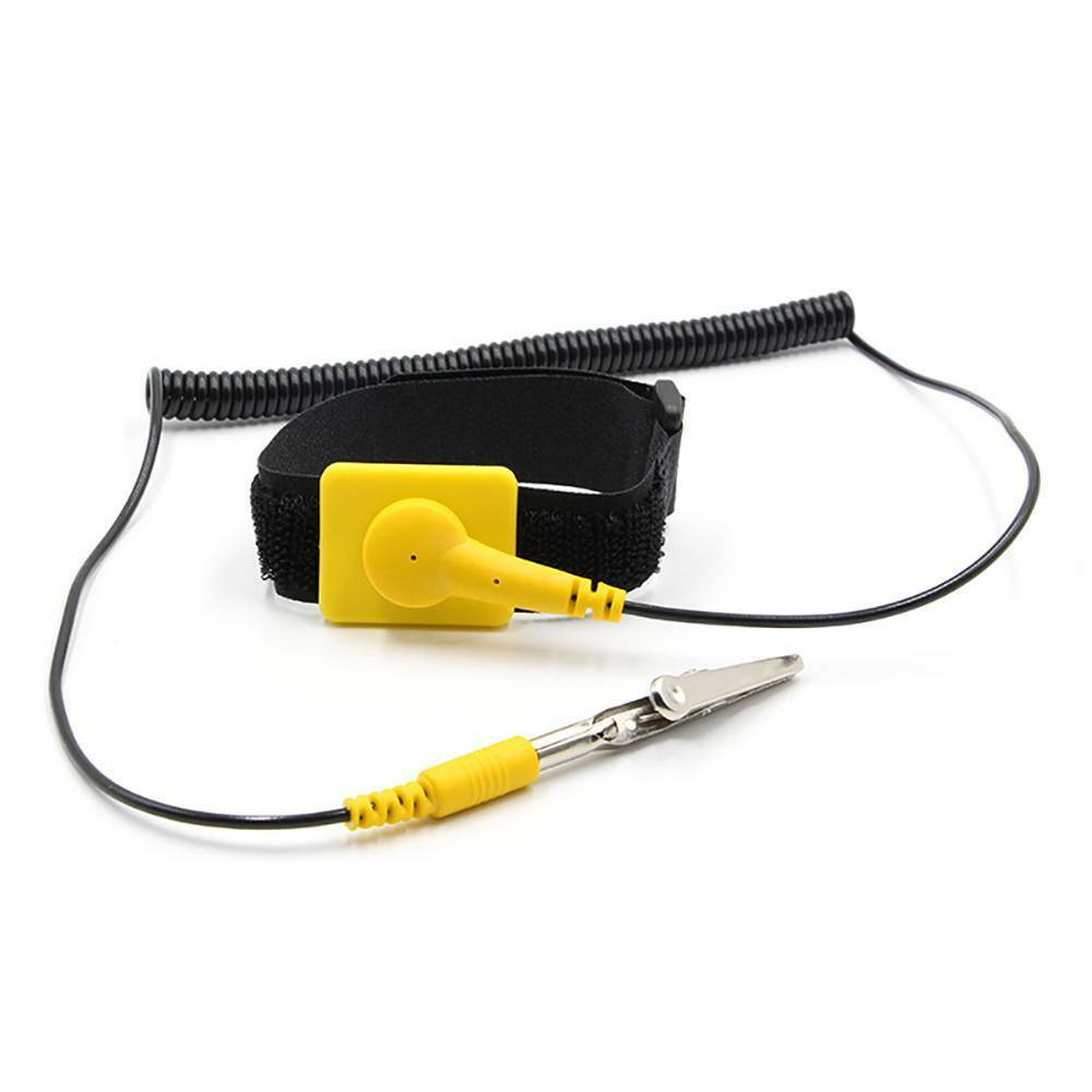 Anti-Static PVC ESD Discharge Wristband Anti Static Control Wrist Strap Safety!
