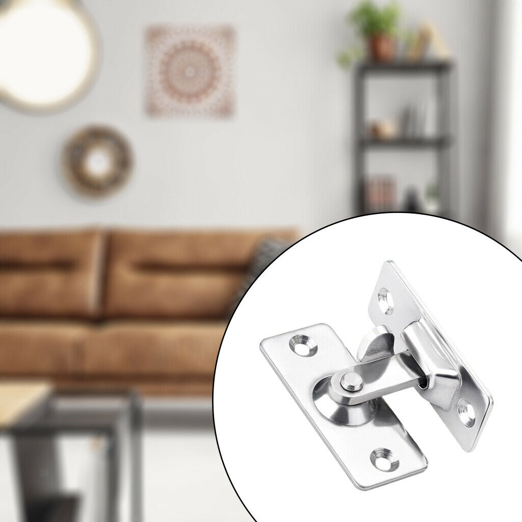 Door Latch Stainless Steel with Screws for Doors Buckle Bolt Sliding Lock