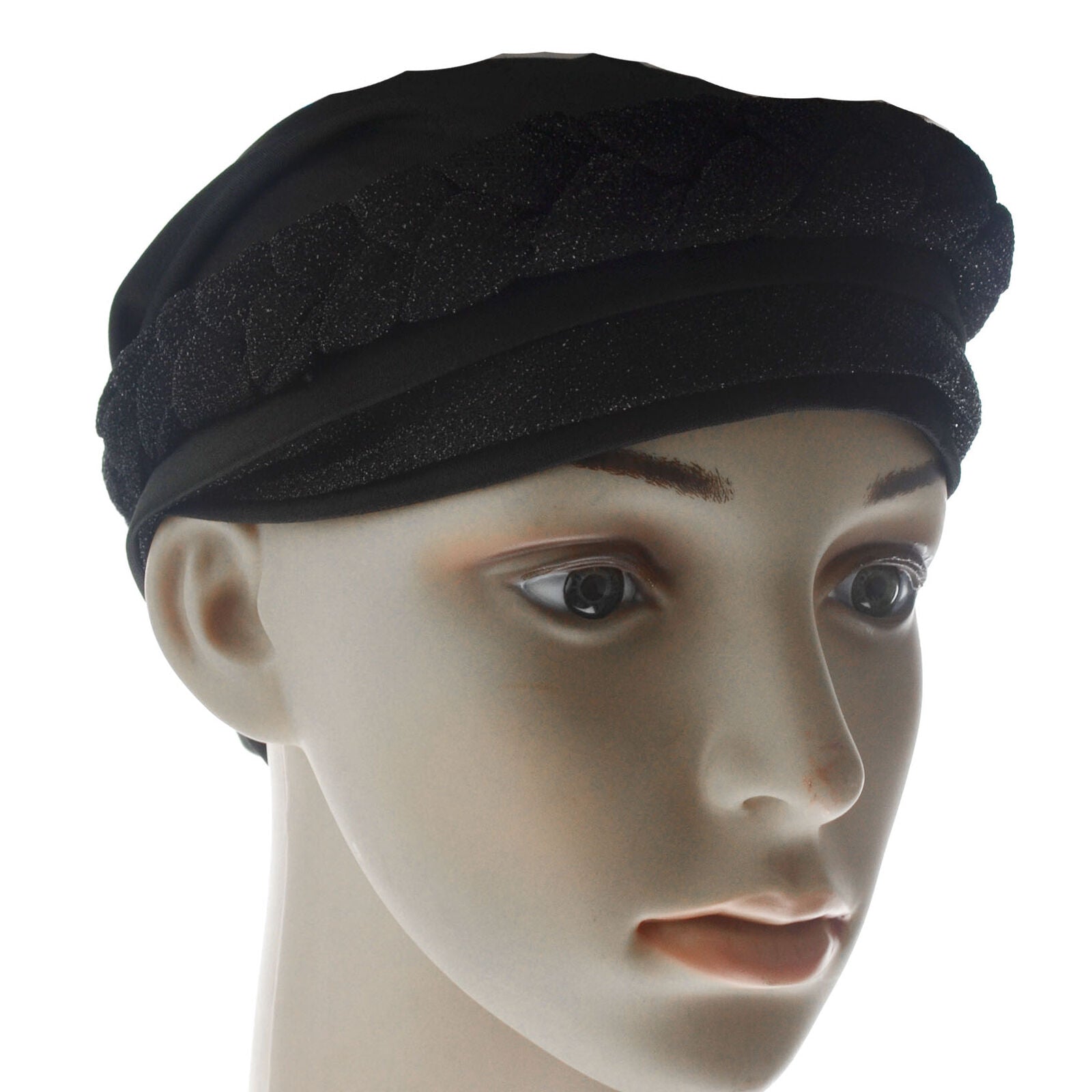 1X Muslim Braid Head Hijab Turban Wrap Coverâ€‹ Cancer Headwear Chemo Cap Hat