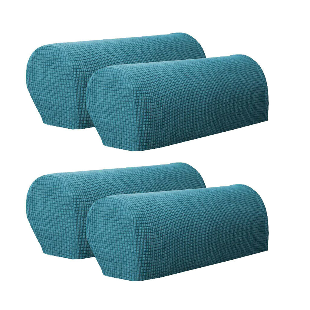 Set of 4 Armrest Cover Stretch Fabric Anti-Slip Recliner Furniture Protector