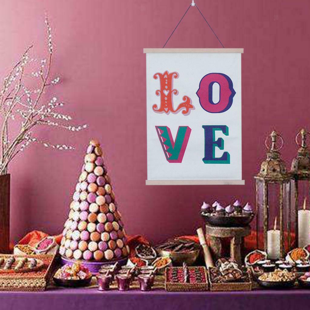 Embroidery Love Wall Art Hanging for Home Bedroom Living Room Dorm Wall Blankets