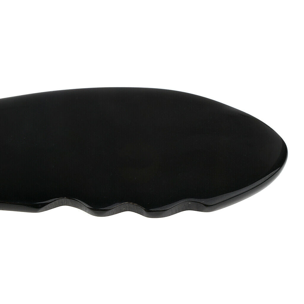 Smooth Fish Shaped Gua Sha Board Facial Eyes Scraping Beauty Massage Black
