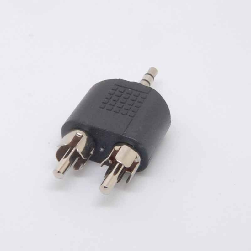 3.5mm Stereo Plug Male to Dual RCA male converter Jacks M/F Adapter