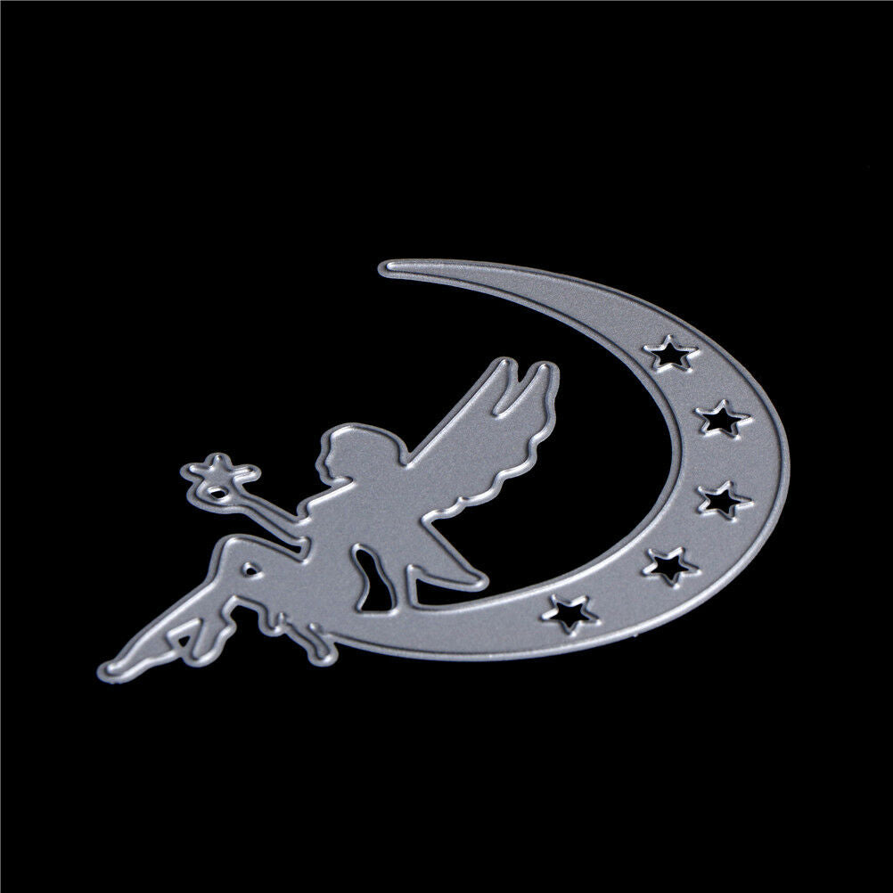 1pc moon Fairy Girl Scrapbook DIY album Card Metal Die Cut Stencil craft.l8
