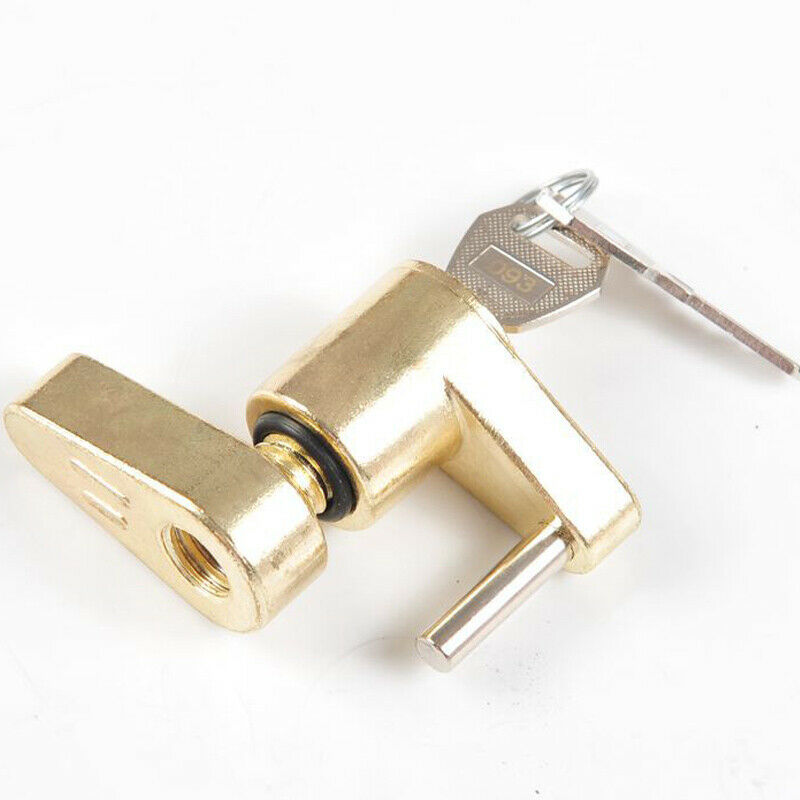 Boat Trailer Coupler Receiver Tow Hitch Lock Brass 1/4 x 3/4 Pin Latch w/ 2 KEYS