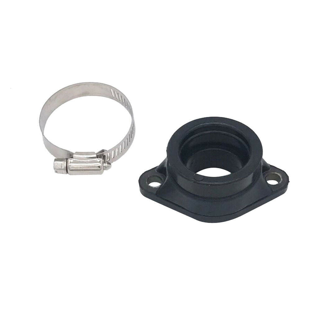 2Pcs Black Rubber Carburetor Intake Manifold Adapter Flange for ATV DirtBike