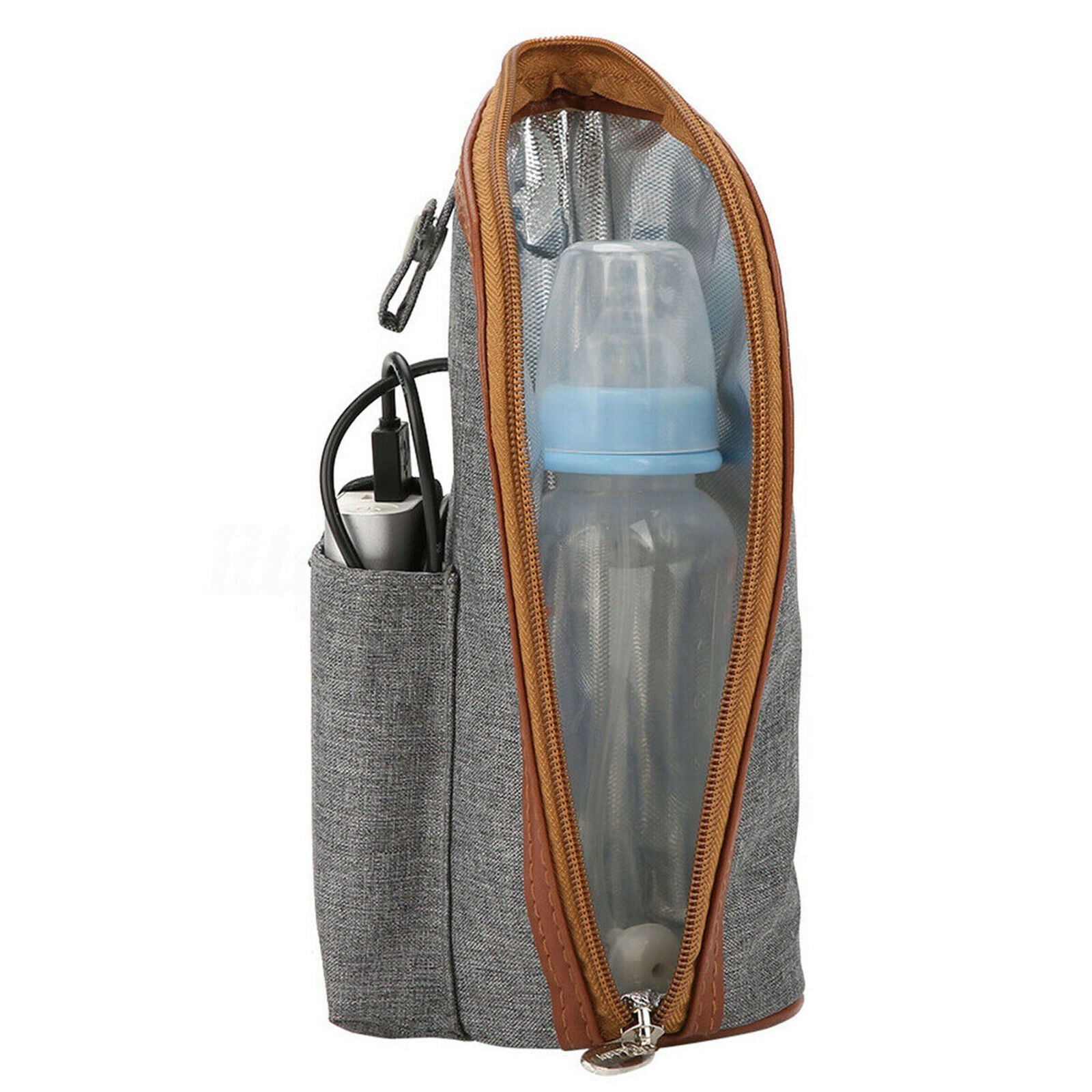 Baby Milk Bottle Heater Portable USB Heating Intelligence Travel Milk Warmer Bag
