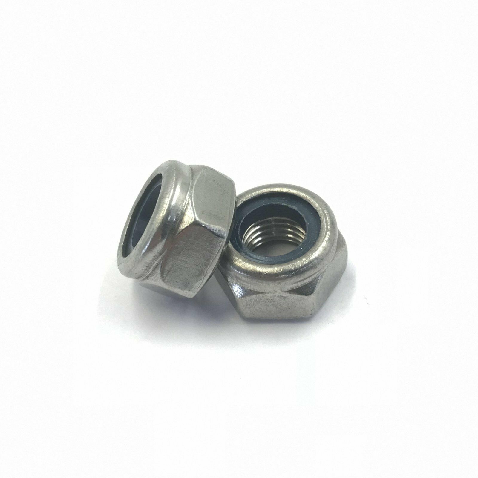 12Pcs Stainless Steel M4 x 0.7 Nylon Lock Hex Nut Right Hand Thread [M1]