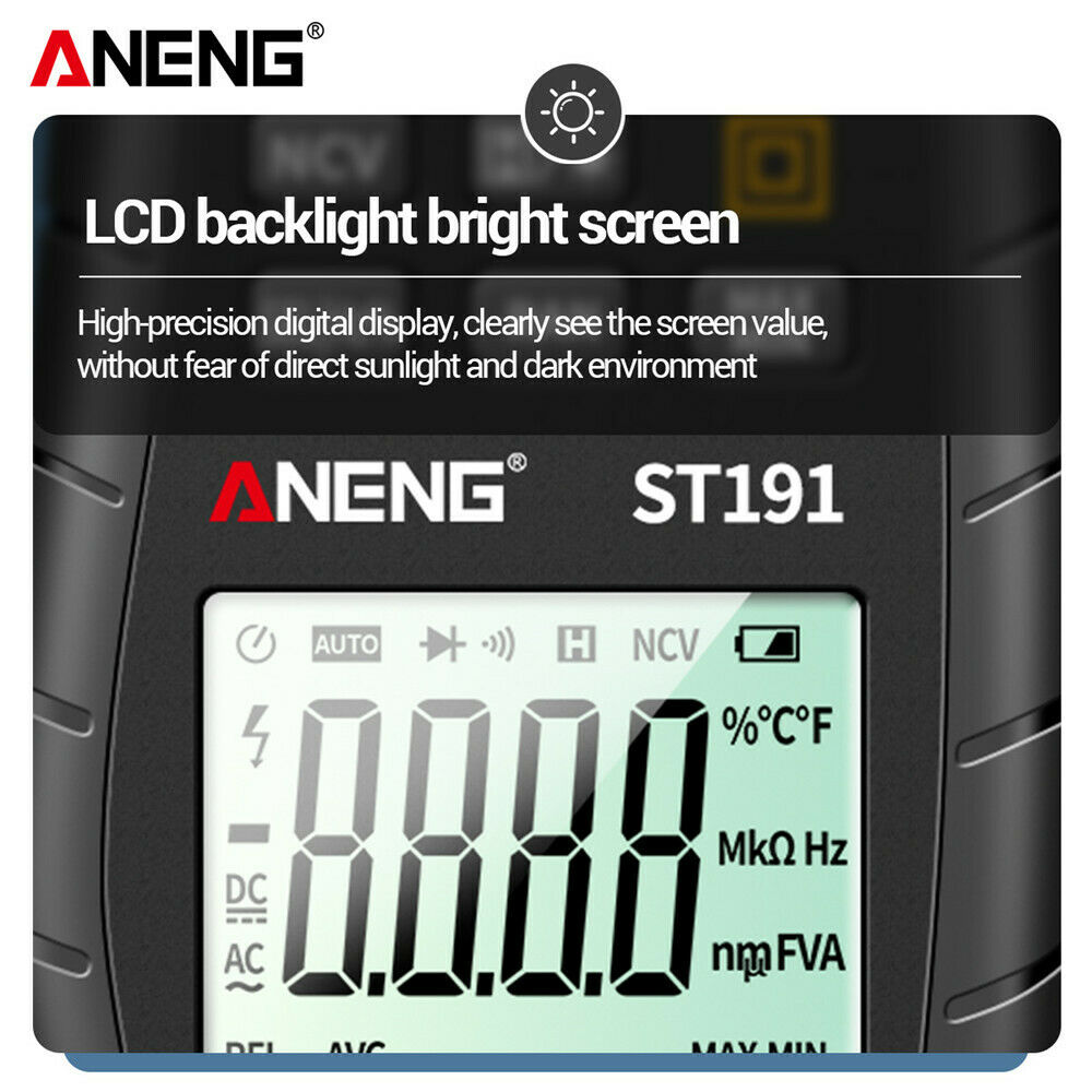 Digital Multimeter ANENG ST191 Clamp AC/DC Voltage Current  AC/DC Tester Meter