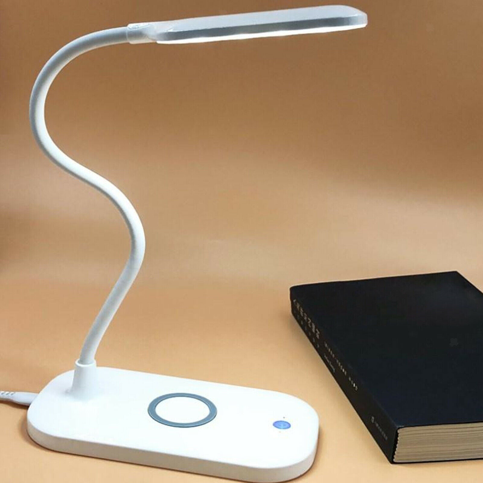 Household Dimmable LED Desk Lamp Bed Light 10W Wireless Charger Charging Pad