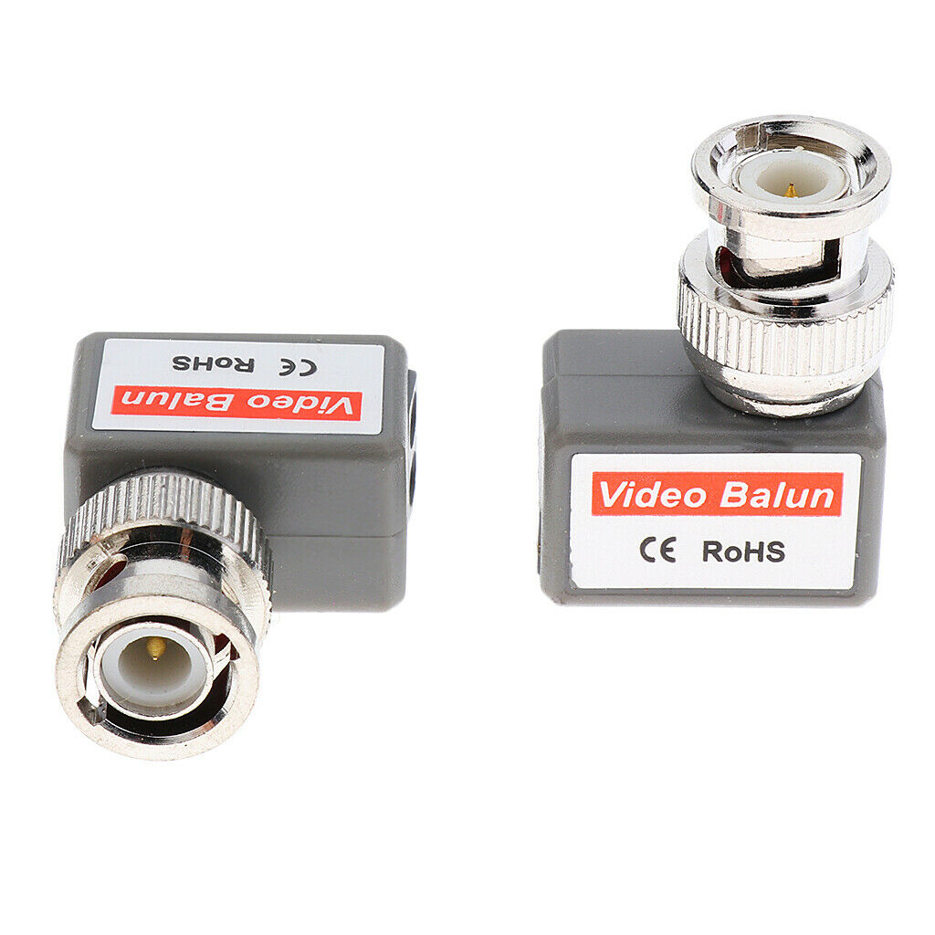 2Pcs 1CH Video Passive Balun for HD-CVI/AHD Camera Video Balun Adapter