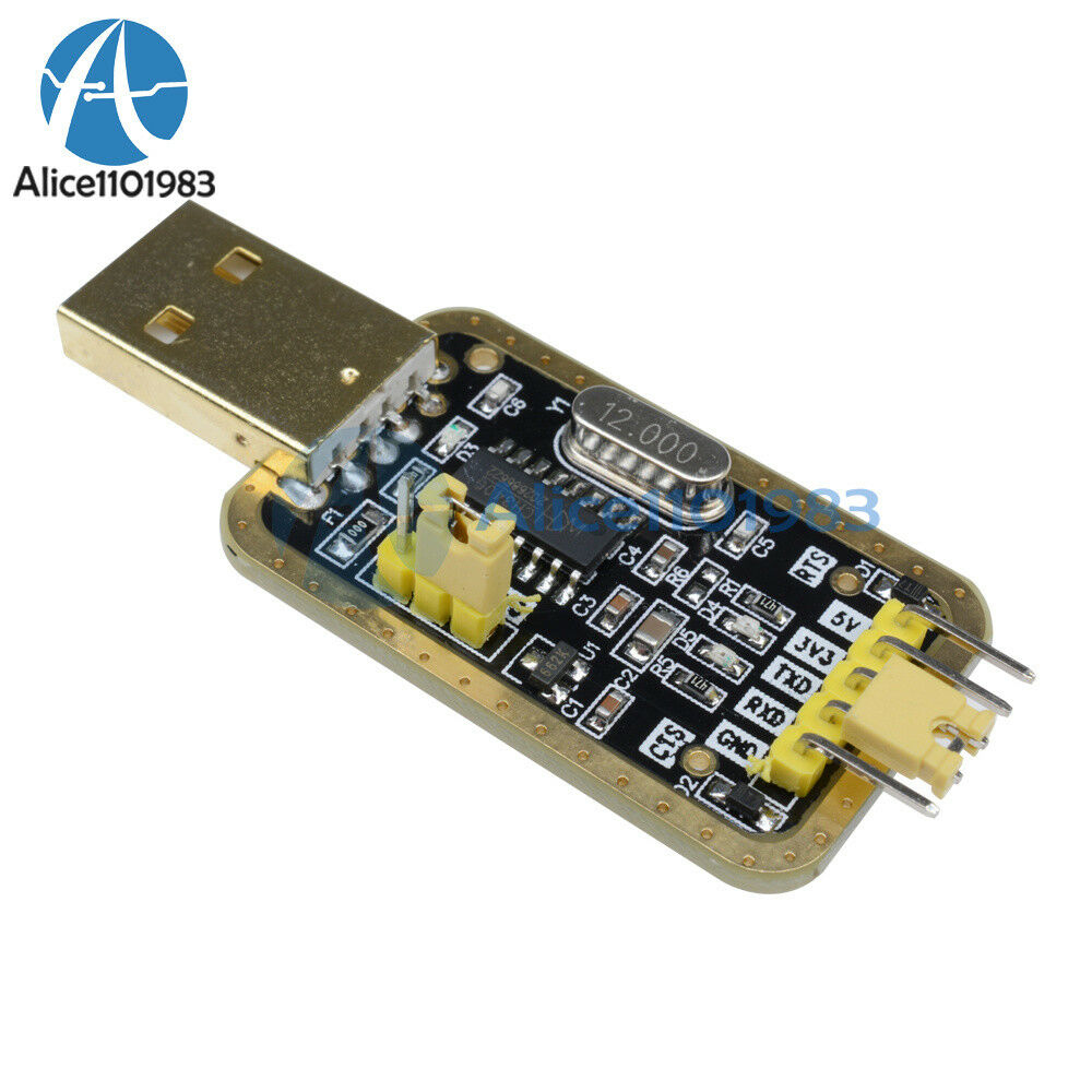 CH340G RS232 Upgrade to USB TTL Auto Converter Adapter STC Brush Module Golden