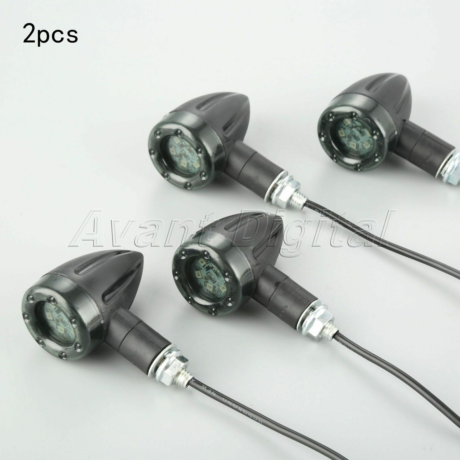 4x Motorcycle LED Turn Signal Brake Indicators Light for Yamaha V Star 650 2009