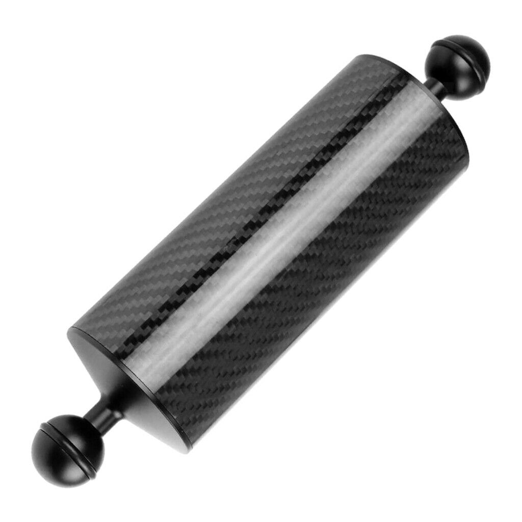 8" Underwater Diving Carbon Float Arm Ball Buoyancy Extend Bracket [Black]